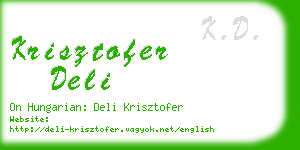 krisztofer deli business card